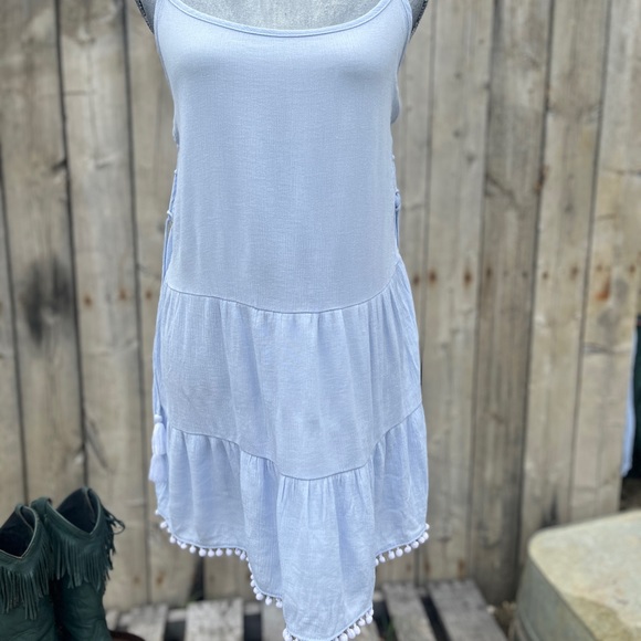 BOHEMIAN BLUE SUN DRESS SIZE LARGE BEACH SUMMER VERY LITE - Picture 8 of 8